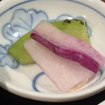 飯豊権現蕎麦 桐屋 - 自家製の漬物