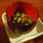 会津 田舎家 - 枝豆の和え物