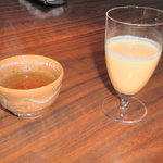 箱根 翠松園 - 豆乳とヨーグルトとオレンジのジュース