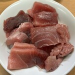 多け乃 - マグロぶつ切り定食 税込み950円