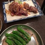 四文屋なん八 - テンダーロインステーキ　３５０円とししとう　１００円