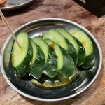 串かつ 七福神 - きゅうり漬け　半丁　半丁って言うんだ
