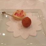 オーベルジュ・ド・リル - クロケットとアルザス名物のタルトフランベ