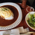 茶廊車門 - ハヤシビーフライス(サラダ付き)