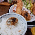 味よし - かきフライ断面