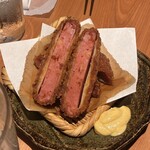 立呑み8 - 厚切りハムカツたれびたし