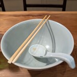 中華そば しば田 - スープ飲みました。ふぅ～。