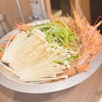 全席個室居酒屋 四季の詩 - 赤海老のお鍋