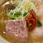 開運橋通 ふじ原 - 【自家製パテと地鶏の白湯そば】