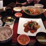 大戸屋 - 鶏と野菜の黒酢あん定食