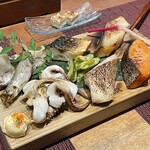 プラチナフィッシュ おもてなし Kakure - 本ししゃも、鯖、銀鱈、アオリイカ、めぬけ、銀鮭