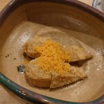 蕎麦の実 - 海老芋唐揚げ　カラスミがけ