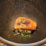 鮨旬美 西川 - 北海道余市のアン肝・小丼。