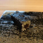 鮨旬美 西川 - かんぴょう巻き、有明の海苔。