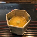 鮨旬美 西川 - 石川県のもずく、ラフランスのソース。