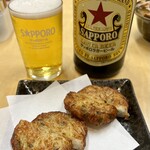 立ち飲み処 ひととなり - サッポロラガービール、寿揚げ