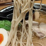 麺遊心 - ちょい飲みセットの麺遊心ラーメン 麺上げ