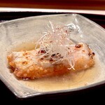 多仁本 - 白甘鯛の霰揚げ　スッキリ白髪葱とちょっとピリ辛の南蛮酢が美味しい