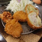 とんかつながた園 - ロールキャベツカツ、ロースカツ、唐揚げ