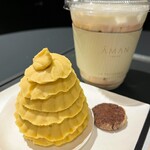ラ・パティスリー by アマン東京 - モンブラン　1,215円
      アイスカフェラテ　500円