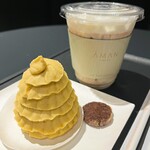 ラ・パティスリー by アマン東京 - モンブラン　1,215円
      アイスカフェラテ　500円