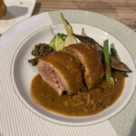 ルディック - 大山鶏と挽肉のバロティーヌ キノコのクリームソース