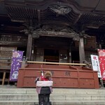 そば処 湧水 - お寺で記念撮影