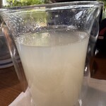 そば処 湧水 - いいちこボトルのそば湯割り