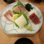 大阪 満マル - 刺身 満マル盛合せ529円(2014.11.21)