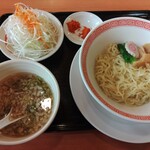 幸楽苑 - つけ麺熱盛り+トッピング