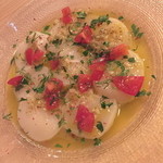 カルテット - 本日の鮮魚（この日はホタテ）のカルパッチョ（１，１００円）