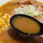 旭川らーめん かじべえ - 味噌スープ♪