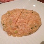 じどりや 穏座 - ｢地鶏とり鍋コース｣の、とり鍋用つくね。