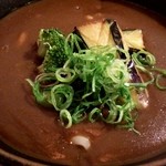 もっちゃん - カレーうどん　揚げナスおいしいです