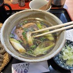 粗挽きそば 手打ち 日本橋福田雅之 - 鴨せいろ