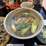 粗挽きそば 手打ち 日本橋福田雅之 - 鴨せいろ