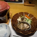 中の坊瑞苑 - 鮑の陶板焼き