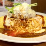 美味卵家 - オムライス ハンバーグにとろけるチーズのせ