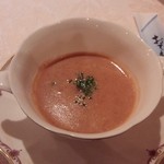 レストラン那智 - 金時豆のスープ