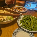 卓上レモンサワー＆ハイボール 焼鳥食べ放題 乾杯500酒場 新橋店 - 枝豆とか