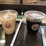 サンマルクカフェ - ドリンク写真:アイスコーヒーとアイスカフェラテ。