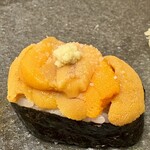 すし善 - 雲丹　塩とわさびで