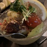 やきとりむっちゃん - タコとホタテのマリネ！コレ絶品でした