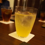 日本料理 晴山 - 梅酒ソーダ割り