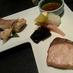 割鮮 吉在門 - 赤甘鯛と天然ブリの塩焼き 味比べ