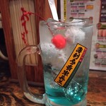 薄利多賣半兵ヱ - 宇宙エース(ラムネをベースとした甘いお酒)：こーいう変わり種もあるのでお気に入りのお酒を見つけるのも良いかも。