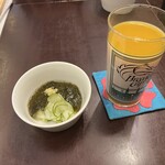 ボニンアイランドシェフ - お通しとマンゴージュース