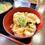 伊都菜彩 まるいとうどん - かき揚げ丼