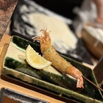 串揚げ料理 かわた - 海老の紫蘇巻き