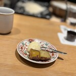 串揚げ料理 かわた - 紅はるかとバニラアイス